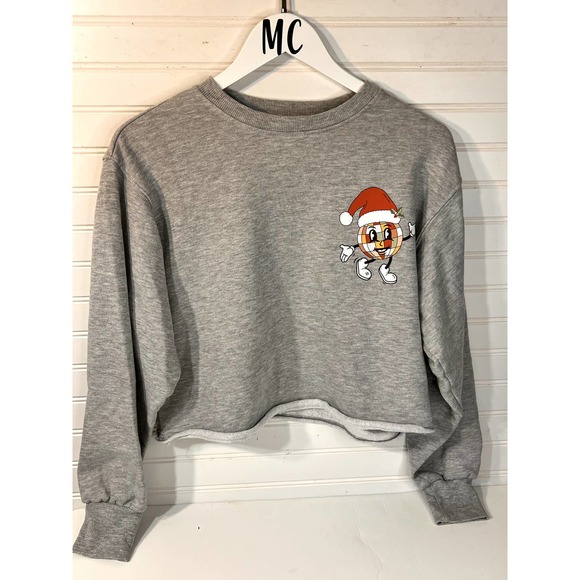 One of a kind Disco Christmas Cropped Crewneck Size Medium - Picture 1 of 6